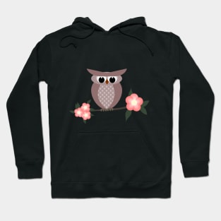 owl bird on a tree branch Hoodie